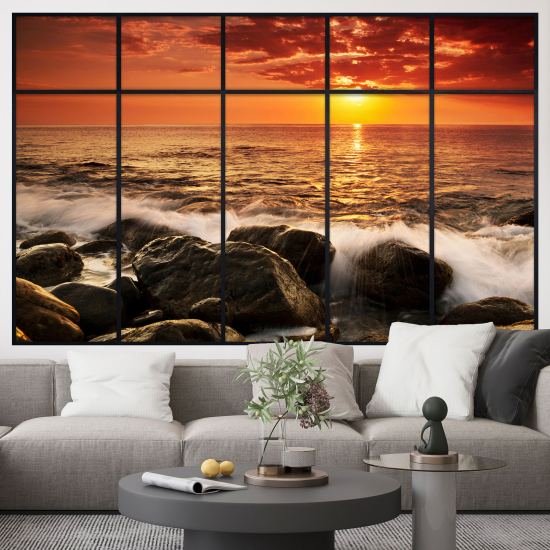 Optical Illusions Window Wall Sticker - Sea View