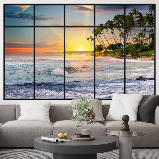 Optical Illusions Window Wall Sticker - Sea View