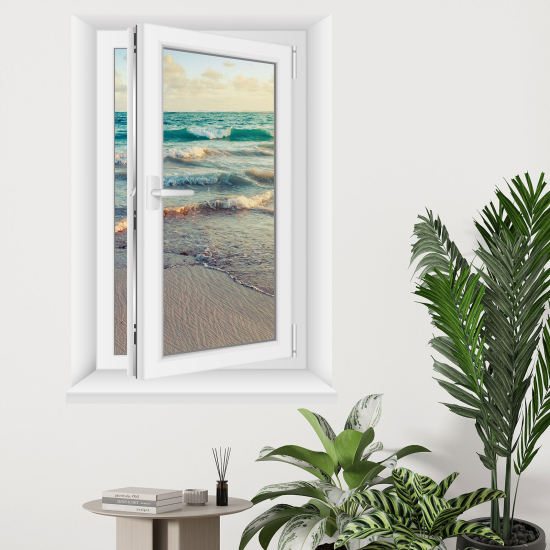 Optical Illusions Window Wall Sticker - Sea view