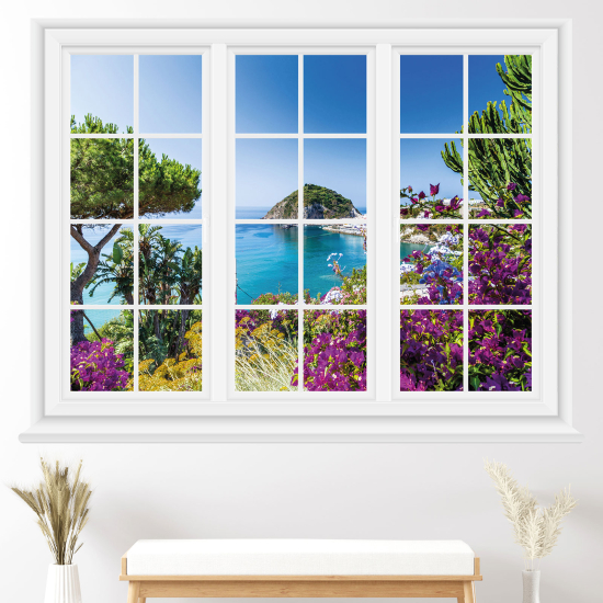 Optical Illusions Window Wall Sticker - Sea view