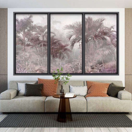 Optical Illusions Window Wall Sticker - Tropical Forest