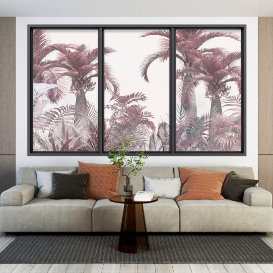 Optical Illusions Window Wall Sticker - Tropical Forest