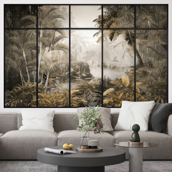 Optical Illusions Window Wall Sticker - Tropical Forest