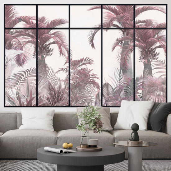 Optical Illusions Window Wall Sticker - Tropical Forest