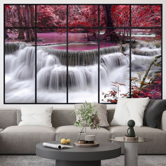 Optical Illusions Window Wall Sticker - Waterfall