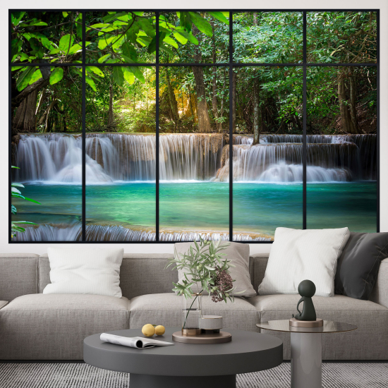 Optical Illusions Window Wall Sticker - Waterfall