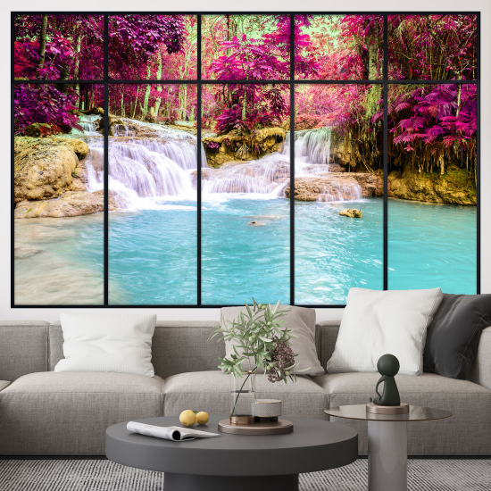 Optical Illusions Window Wall Sticker - Waterfall