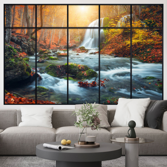 Optical Illusions Window Wall Sticker - Waterfall