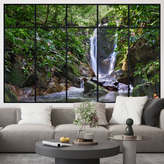 Optical Illusions Window Wall Sticker - Waterfall