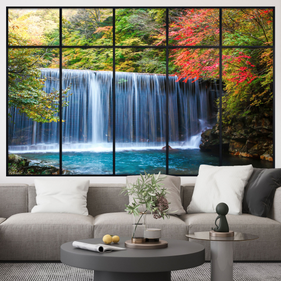 Optical Illusions Window Wall Sticker - Waterfall