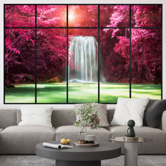 Optical Illusions Window Wall Sticker - Waterfall