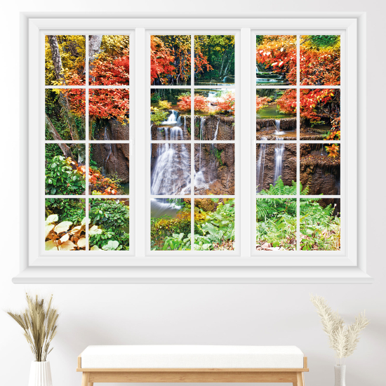 Optical Illusions Window Wall Sticker - Waterfall