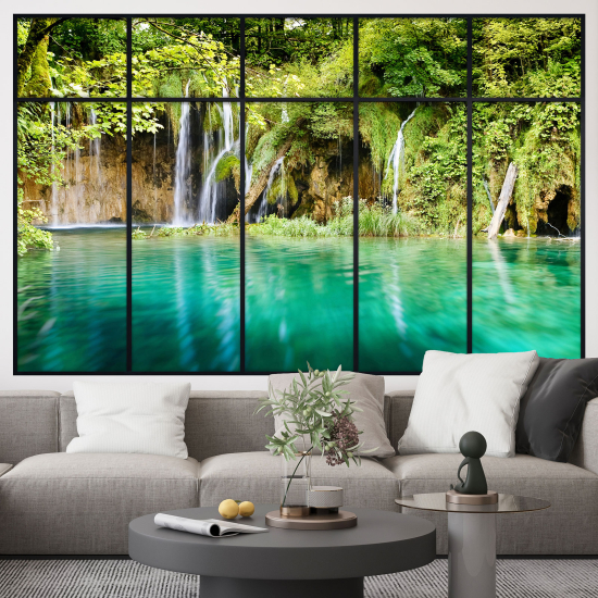 Optical Illusions Window Wall Sticker - Waterfalls