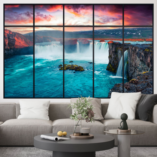 Optical Illusions Window Wall Sticker - Waterfalls