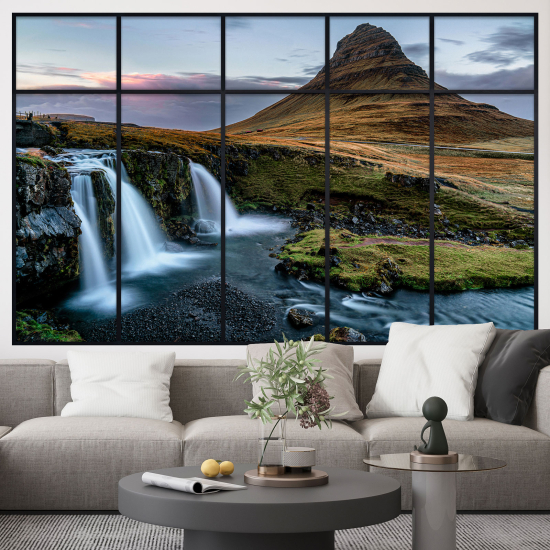 Optical Illusions Window Wall Sticker - Waterfalls