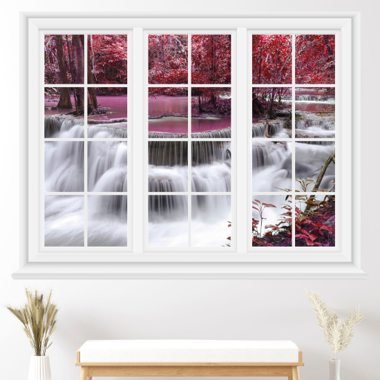 Optical Illusions Window Wall Sticker - Waterfalls