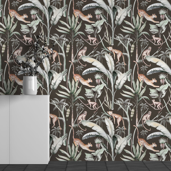 Panoramic Wallpaper - Kid Wall Mural - Animal Pattern