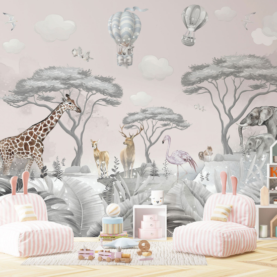 Panoramic Wallpaper - Kid Wall Mural - Animals