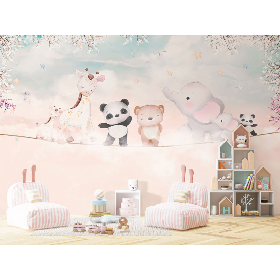 Panoramic Wallpaper - Kid Wall Mural - Animals