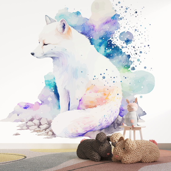 Panoramic Wallpaper - Kid Wall Mural - Arctic fox