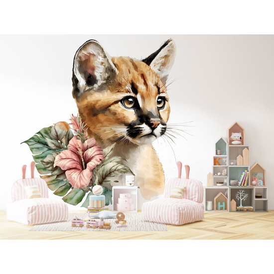 Panoramic Wallpaper - Kid Wall Mural - Baby Puma