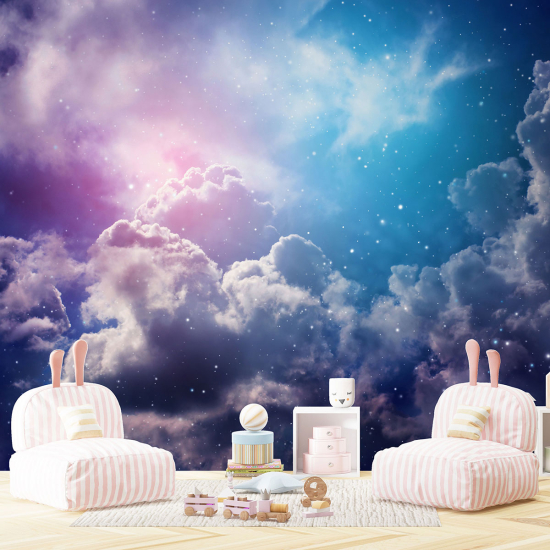 Panoramic Wallpaper - Kid Wall Mural - Clouds