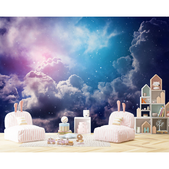 Panoramic Wallpaper - Kid Wall Mural - Clouds