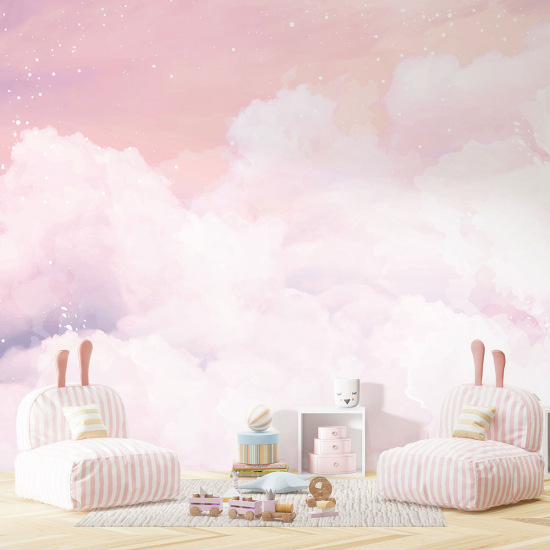 Panoramic Wallpaper - Kid Wall Mural - Clouds