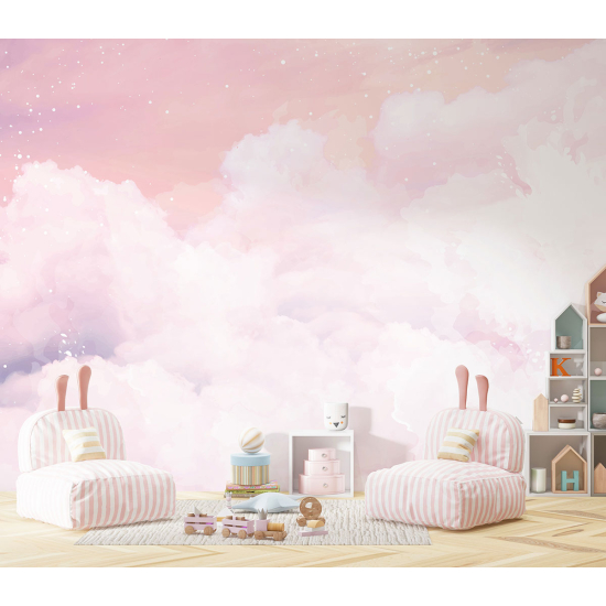 Panoramic Wallpaper - Kid Wall Mural - Clouds