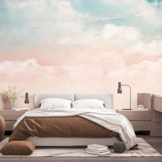 Panoramic Wallpaper - Kid Wall Mural - Clouds