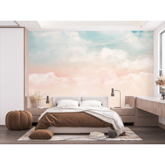 Panoramic Wallpaper - Kid Wall Mural - Clouds