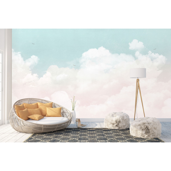 Panoramic Wallpaper - Kid Wall Mural - Clouds