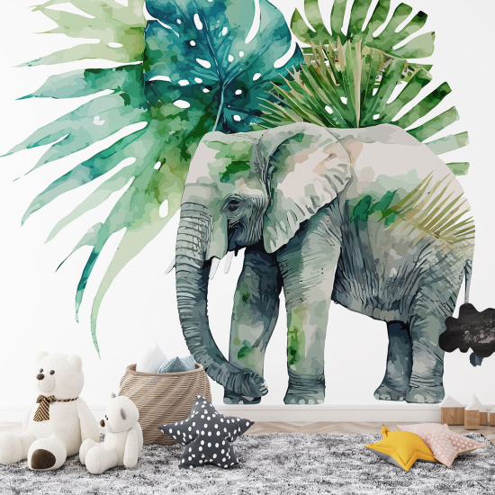 Panoramic Wallpaper - Kid Wall Mural - Elephant