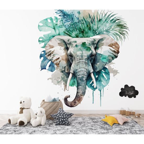 Panoramic Wallpaper - Kid Wall Mural - Elephant