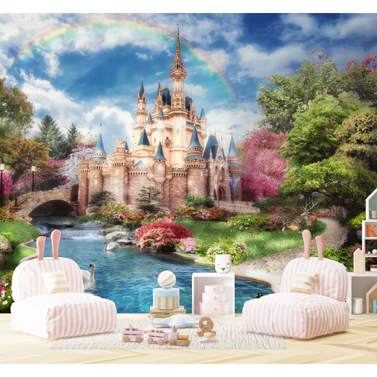 Panoramic Wallpaper - Kid Wall Mural - Enchanted Castle