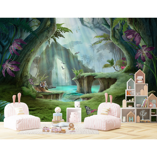 Panoramic Wallpaper - Kid Wall Mural - Enchanted Forest