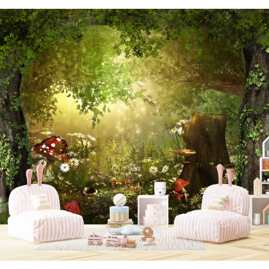 Panoramic Wallpaper - Kid Wall Mural - Enchanted Forest