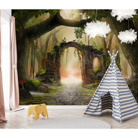 Panoramic Wallpaper - Kid Wall Mural - Enchanted Forest