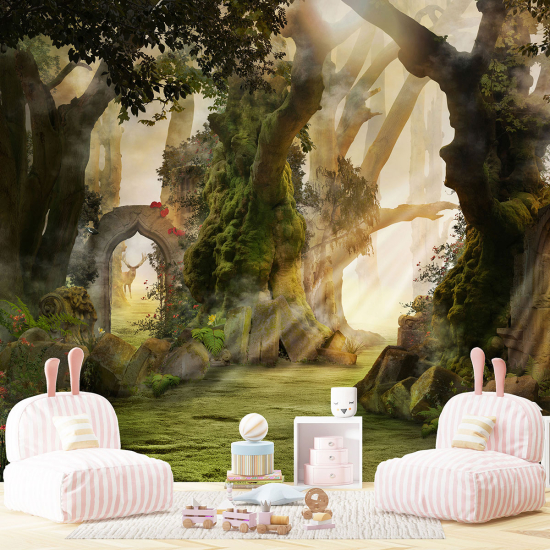 Panoramic Wallpaper - Kid Wall Mural - Enchanted Forest