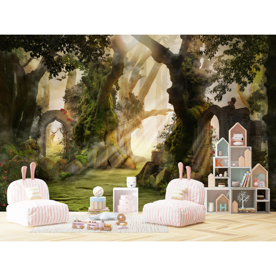 Panoramic Wallpaper - Kid Wall Mural - Enchanted Forest