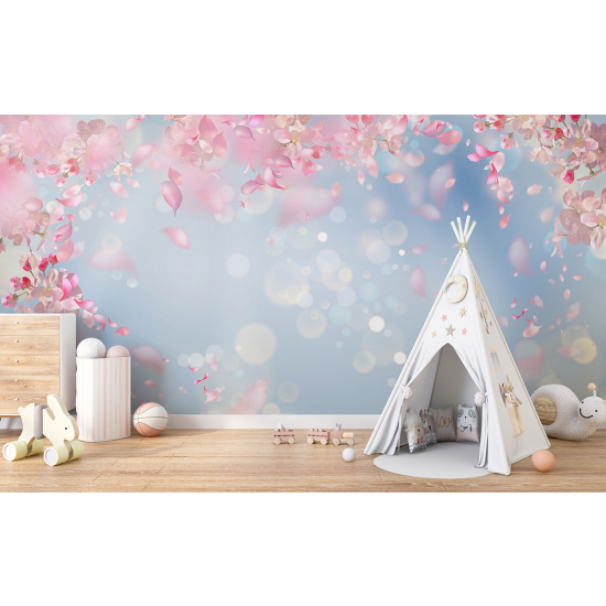 Panoramic Wallpaper - Kid Wall Mural - Flowers