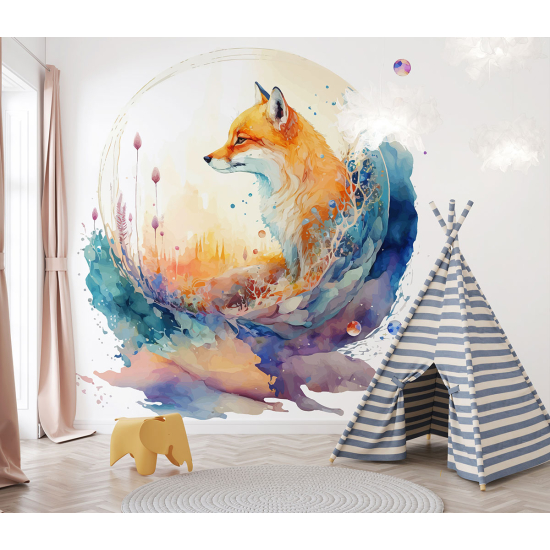 Panoramic Wallpaper - Kid Wall Mural - Fox