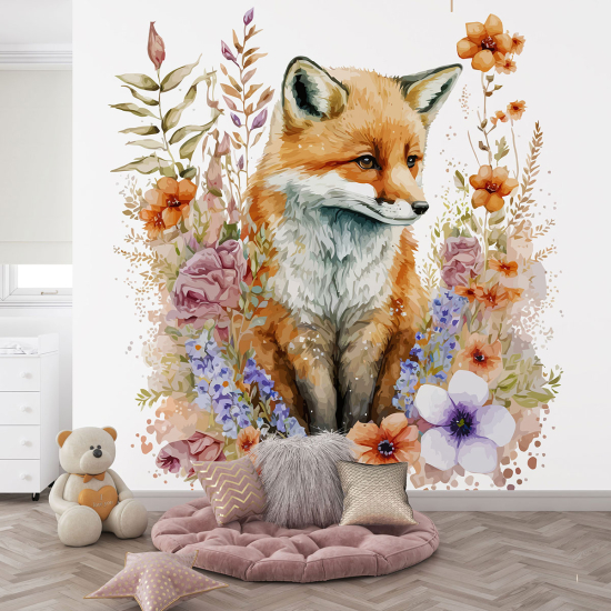 Panoramic Wallpaper - Kid Wall Mural - Fox