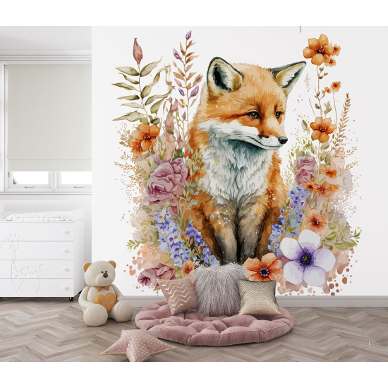 Panoramic Wallpaper - Kid Wall Mural - Fox