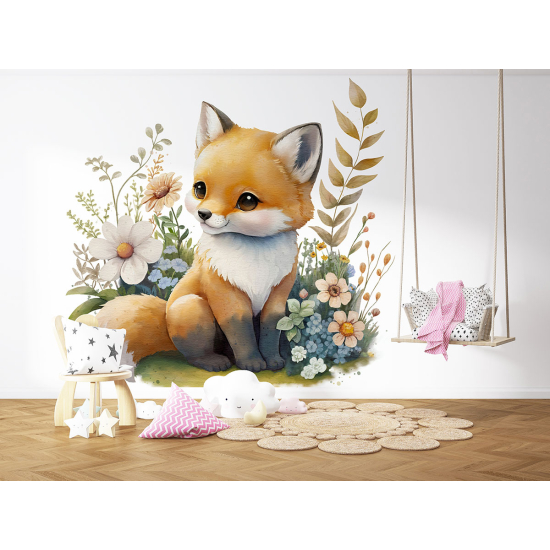 Panoramic Wallpaper - Kid Wall Mural - Fox