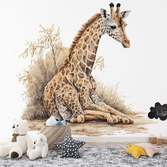 Panoramic Wallpaper - Kid Wall Mural - Giraffe