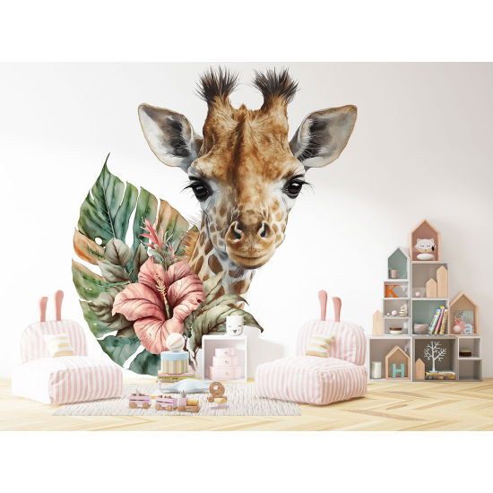 Panoramic Wallpaper - Kid Wall Mural - Giraffe