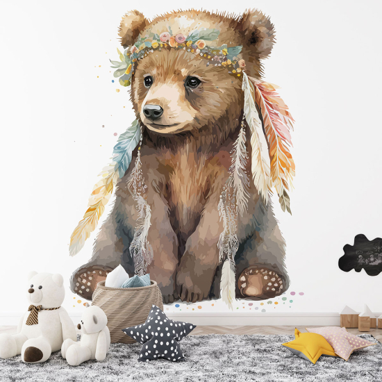 Panoramic Wallpaper - Kid Wall Mural - Indian Bear