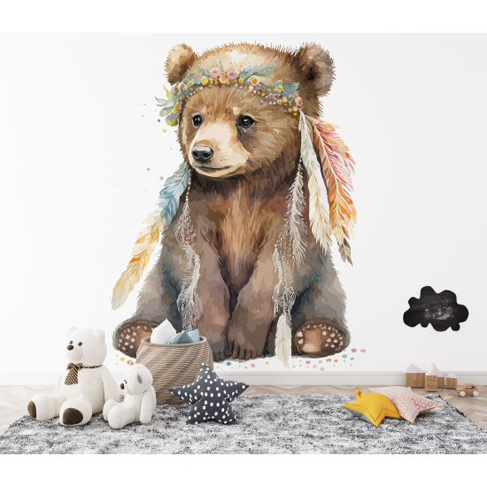 Panoramic Wallpaper - Kid Wall Mural - Indian Bear