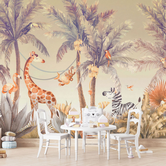 Panoramic Wallpaper - Kid Wall Mural - Jungle